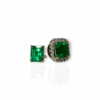 Studs with diamond jackets emerald cut