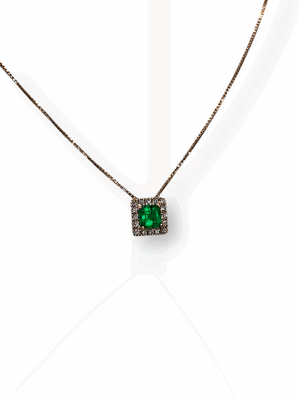 Emerald charm pendant