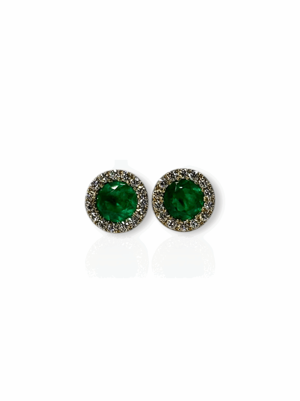 Diamond Halo Round Studs