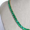 Important & exceptionally fine Colombian emerald tennis necklace 36.05 ct