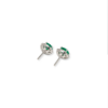 Round cut emerald super studs