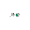 Round cut emerald super studs