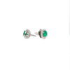 Round cut emerald super studs