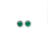 Round cut emerald super studs