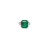 Important emerald cut Muzo region ring
