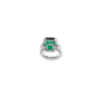 Important emerald cut Muzo region ring