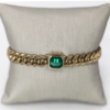 Textured Solitaire Emerald Bracelet