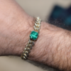 Textured Solitaire Emerald Bracelet