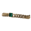 Textured Solitaire Emerald Bracelet