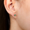 Mini Colombian emerald studs