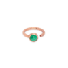Round Emerald Rose Gold Ring