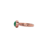 Round Emerald Rose Gold Ring