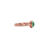 Round Emerald Rose Gold Ring