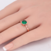 Round Emerald Rose Gold Ring