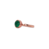 Round Emerald Rose Gold Ring