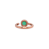Round Emerald Rose Gold Ring