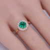 Classic Round Emerald Halo Ring