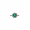Classic Round Emerald Halo Ring