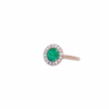 Classic Round Emerald Halo Ring