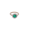 Classic Round Emerald Halo Ring