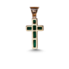 Bezel Set Colombian Emerald Cross