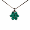 1.08 ct Round Emerald Cluster Necklace