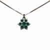 1.08 ct Round Emerald Cluster Necklace