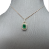 0.81 Emerald Charm with diamond detailing