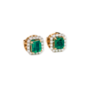 1.15ct emerald studs with diamond jackets