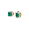 1.15ct emerald studs with diamond jackets