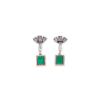 1.70 ct Timeless Colombian Emerald Cut Drop Earrings
