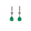 3.82 ct Classic Cabochon Emerald Earrings