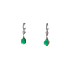 3.82 ct Classic Cabochon Emerald Earrings