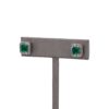 1.07 ct Art Deco Inspired Square Emerald Studs
