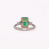 2.41 ct Classic 3 stone emerald ring