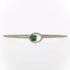 Very Fine 0.75ct emerald bangle with diamonds