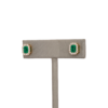 0.86 ct Everyday emerald studs with diamond halo